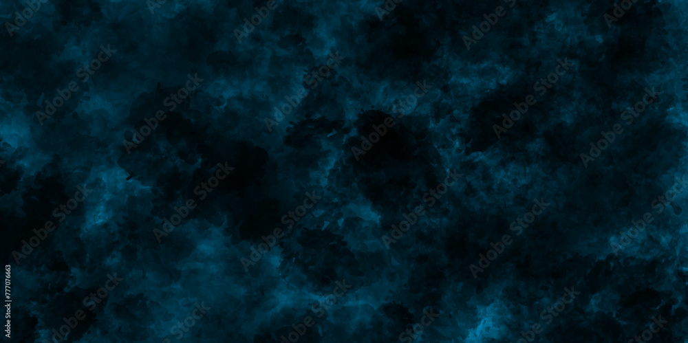 Abstract black and blue fantasy watercolor background .splash acrylic black and blue background .banner for wallpaper .watercolor wash aqua painted texture .abstract hand paint square stain backdrop .