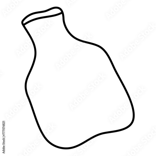 Conceptual linear design icon of rubber bottle 

