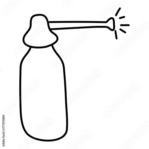 Trendy design icon of inhaler 

