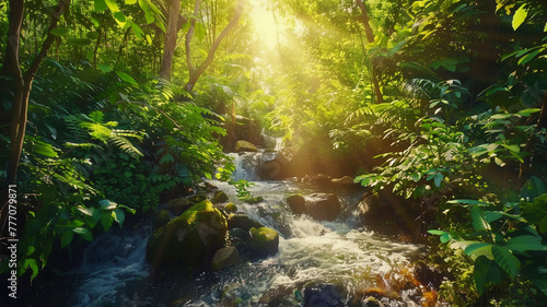 A breathtaking ultra 4k  8k colorful background featuring a lush forest scene  with vibrant green foliage 