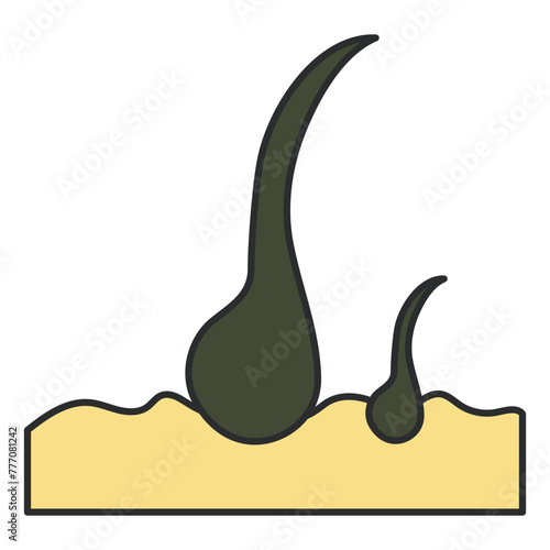 A unique design icon of follicle 

