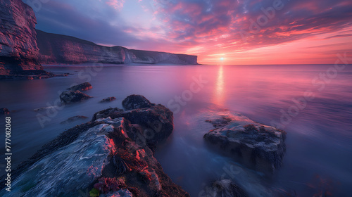 A Walk Through Time: The Jurassic Coast's Layers - Cliffs, Fossils & Long Exposures photo