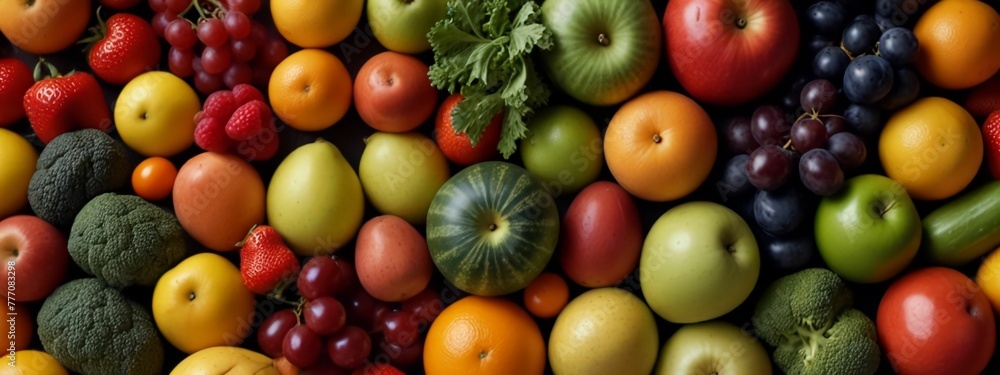 Different fruits and vegetables.Ai Generative Different fruits and vegetables.Ai Generative
