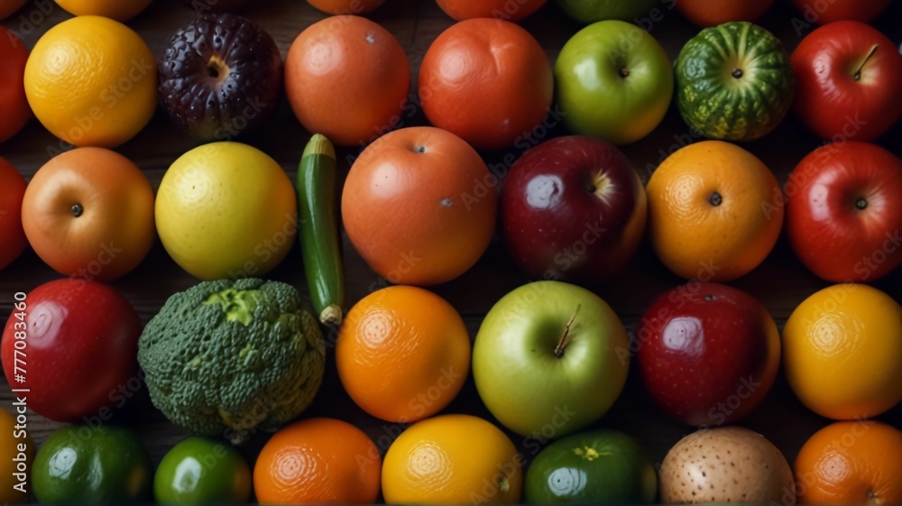 Different fruits and vegetables.Ai Generative Different fruits and vegetables.Ai Generative