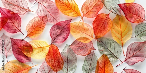 Autumnal Symphony A Vibrant Display of Fallen Leaves Generative AI