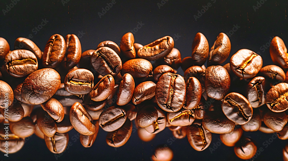 Coffee Aroma Unleashed, Roasted Beans Close-Up for Espresso Lovers Coffee Aroma Unleashed, Roasted Beans Close-Up for Espresso Lovers