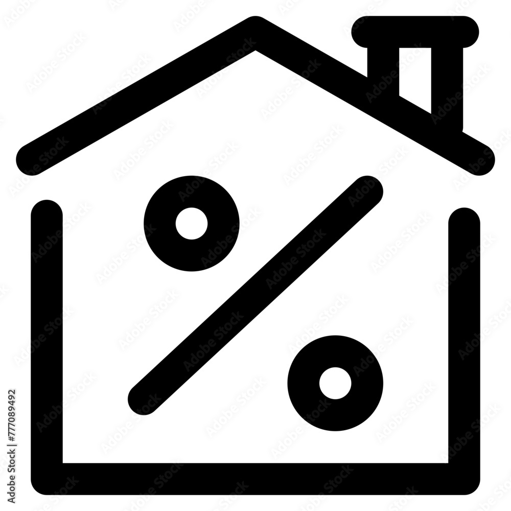 Discount icon line style vector Discount icon line style vector
