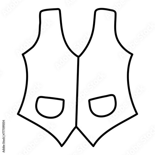 Premium design icon of waistcoat

