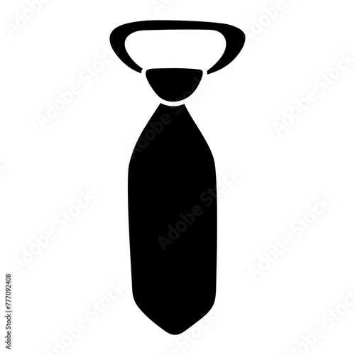 A solid design icon of tie

