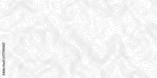 Fototapeta Naklejka Na Ścianę i Meble -  Abstract pattern with lines. Abstract sea map geographic contour map and topographic contours map background. Abstract white pattern topography vector background. Topographic line map background.