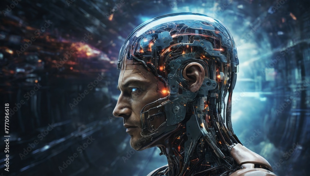 Cyber Human face Cyber Human face