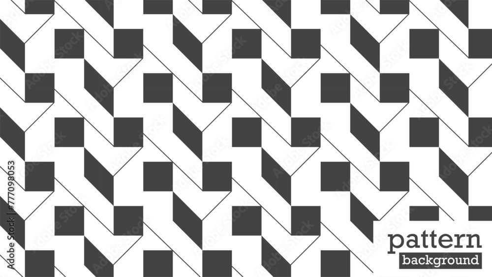 This is a geometric, abstract shape seamless pattern in black on a white background. vector illustration. monochrome and modern style. This is a geometric, abstract shape seamless pattern in black on a white background. vector illustration. monochrome and modern style.