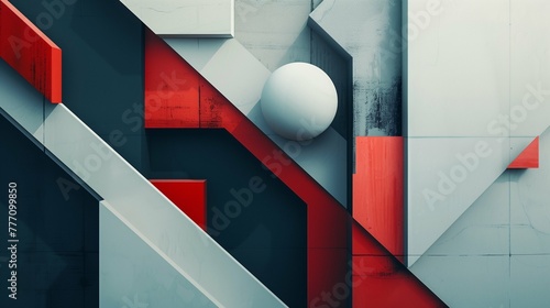 Minimalist Architecture Elegance: Abstract Cubes & Lines on a Clean Desktop Wallpaper, Utilizing Negative Space & Subtle Textures