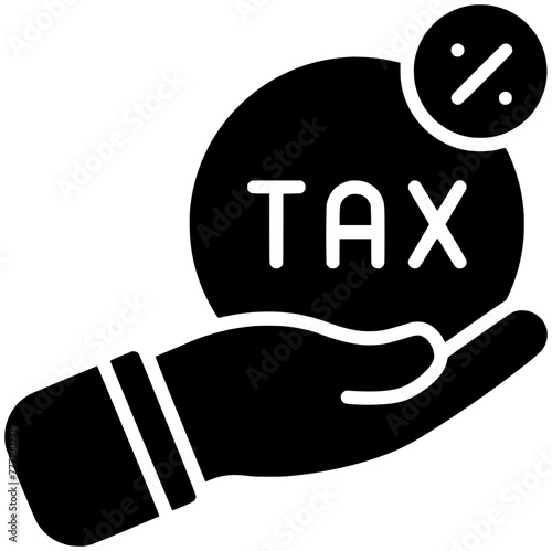 tax illustration percent silhouette finance logo business icon investment outline money economy financial bank profit hand discount sale vat shape loan percentage interest for vector graphic