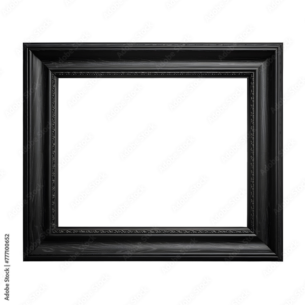 Rich black frame isolated on white and transparent background Rich black frame isolated on white and transparent background