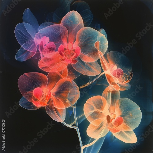 Radiant X-ray Orchid Flowers in Art Photography 