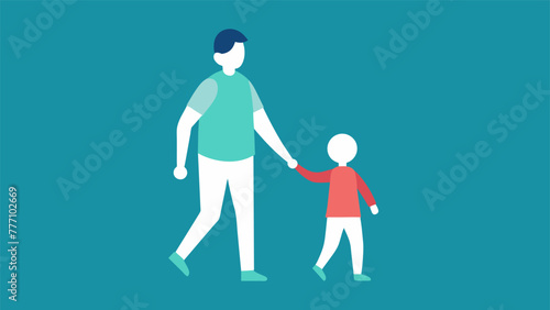 A parent and child holding hands walking through a difficult and uncertain time together reminding us of the unwavering bond and support that