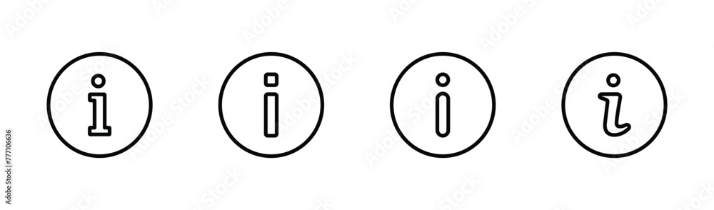 Information icon set vector Information icon set vector