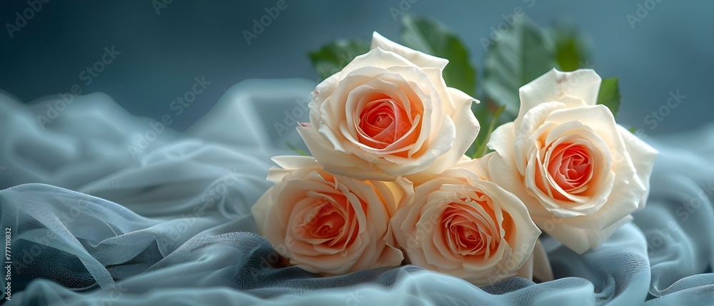 Blank bouquet of white roses with gray silk fabric and condolence card. Concept Floral Arrangements, Sympathy Card, Neutral Tones, Minimalistic Design Blank bouquet of white roses with gray silk fabric and condolence card. Concept Floral Arrangements, Sympathy Card, Neutral Tones, Minimalistic Design