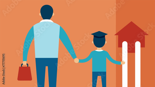 The hand of a parent providing a reassuring anchor to a childs small vulnerable hand as they embark on the new challenges of a new school year.