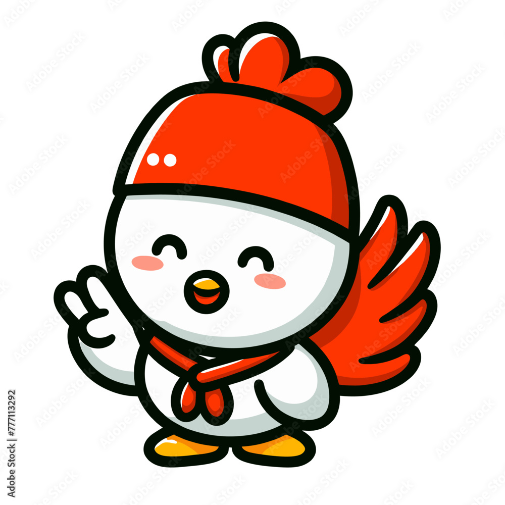 Mascot chicken japanese style Mascot chicken japanese style