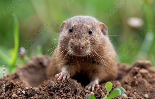The Curious Critter A Close-up of a Brown Rat in a Field Generative AI