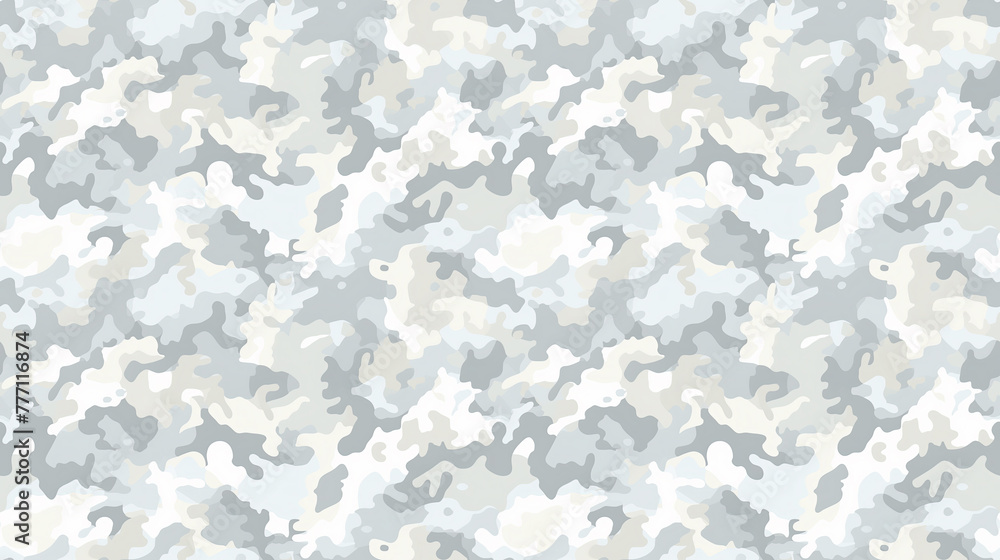 texture camouflage hiver militaire qui se répète - sans bord	 - obrazy, fototapety, plakaty 