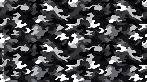 texture camouflage hiver militaire qui se répète - sans bord 