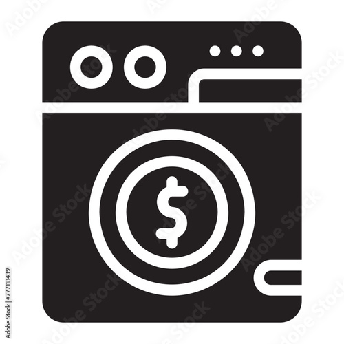 money laundering glyph icon