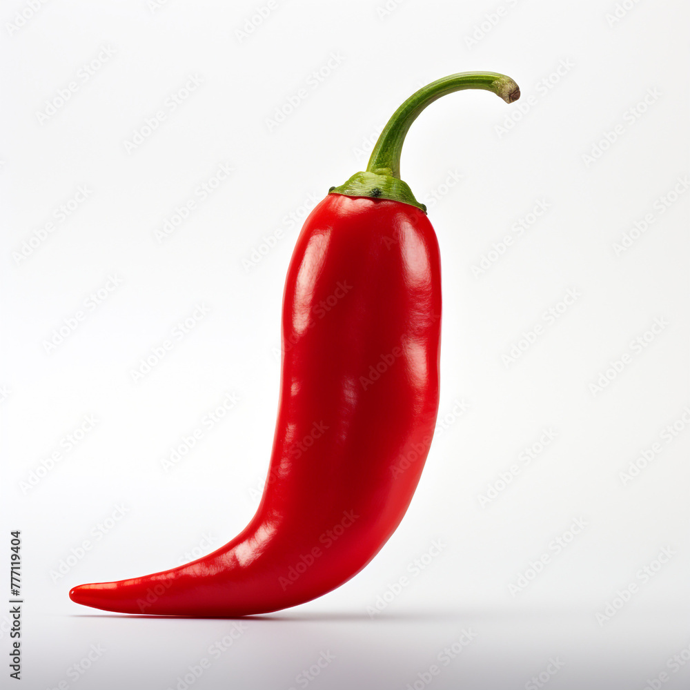 red chilli on white background сreated with Generative Ai red chilli on white background сreated with Generative Ai