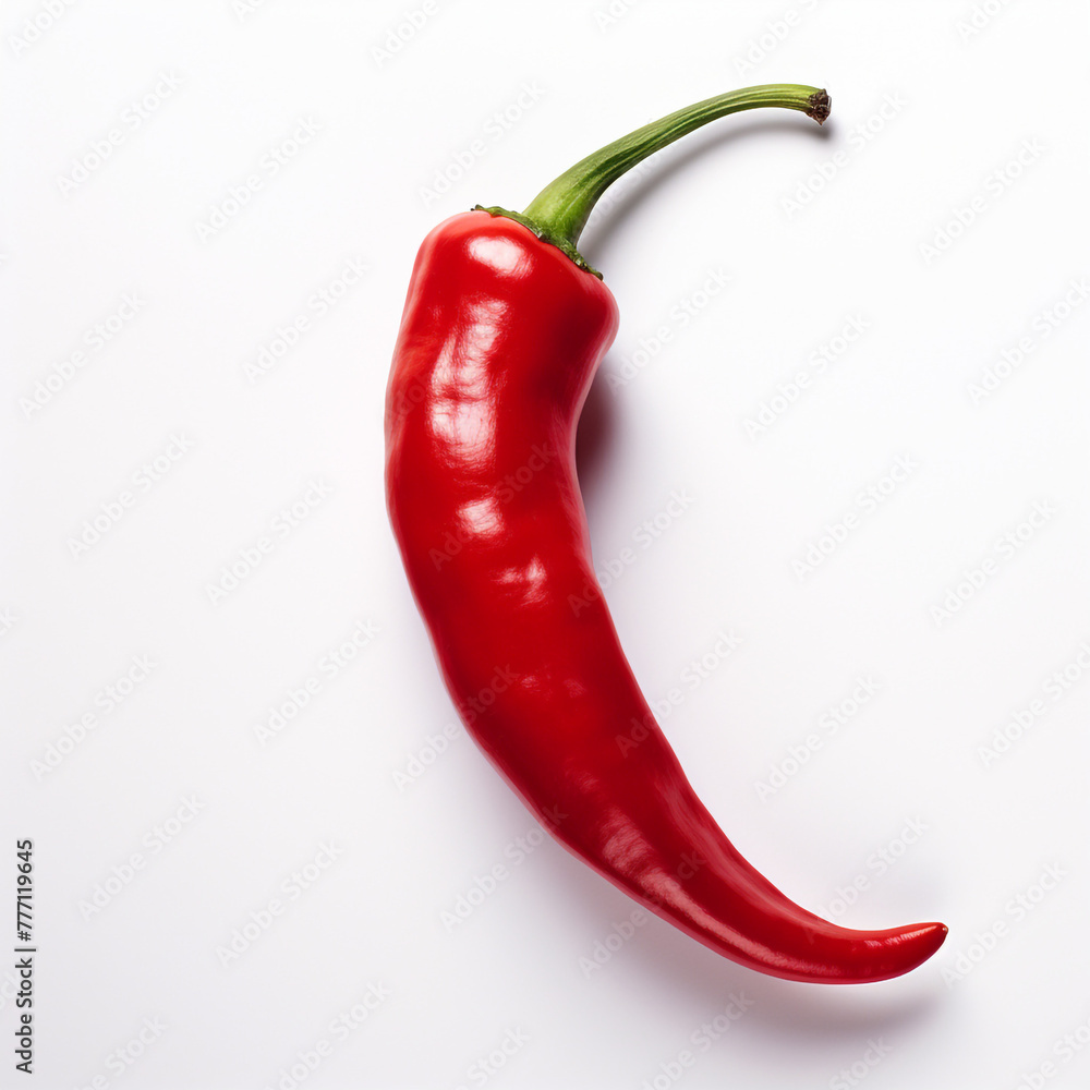 red chilli on white background сreated with Generative Ai red chilli on white background сreated with Generative Ai
