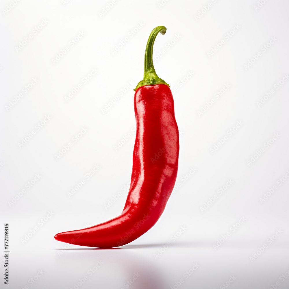 red chilli on white background сreated with Generative Ai red chilli on white background сreated with Generative Ai