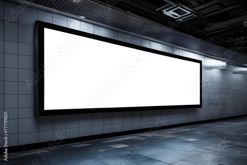 blank billboard on the wall