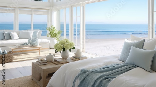 Obraz na płótnie driftwood beach home interior