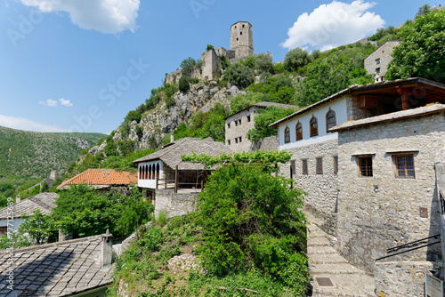 Historic urban site of Počitelj, a traditional old village from Bosnia and Herzegovina.