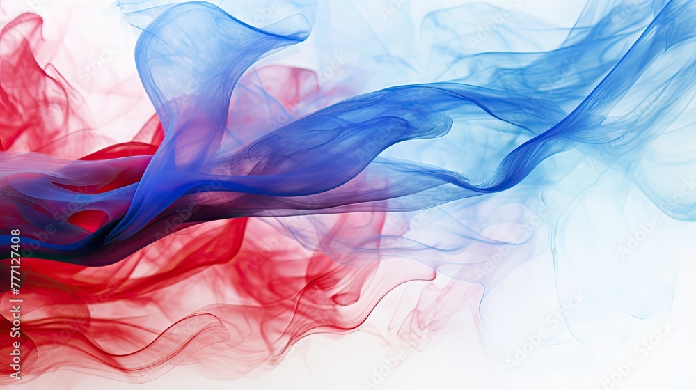 swirl red white and blue smoke