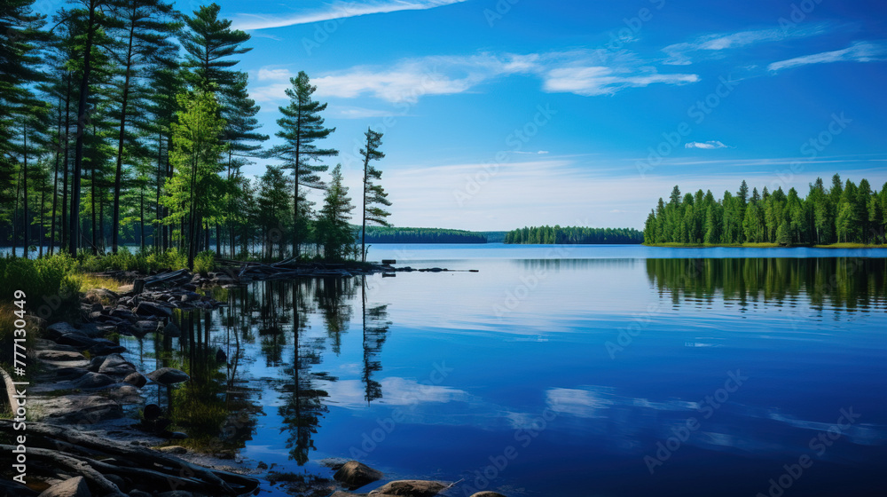 Obraz premium lake in the mountains.