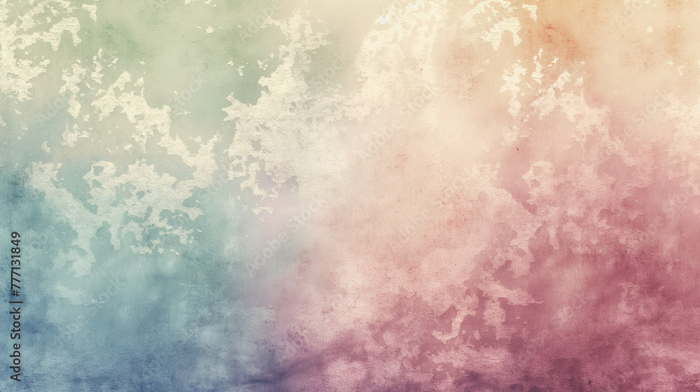 Wide Image, Pastel Colored Textured Background, Abstract Watercolor Art with Copy Space