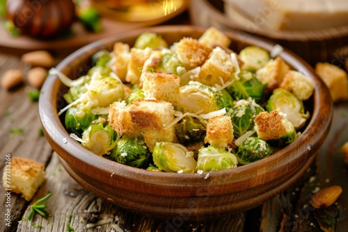 Savory Roasted Brussels Sprouts with Cheesy Topping