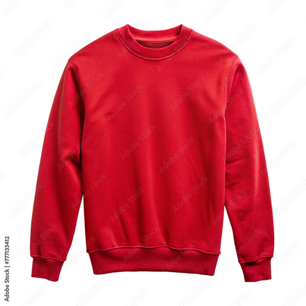 Red sweatshirt isolated on transparent background. Red sweatshirt isolated on transparent background.