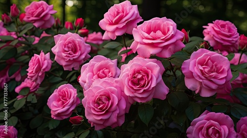 contrast pink rose bush
