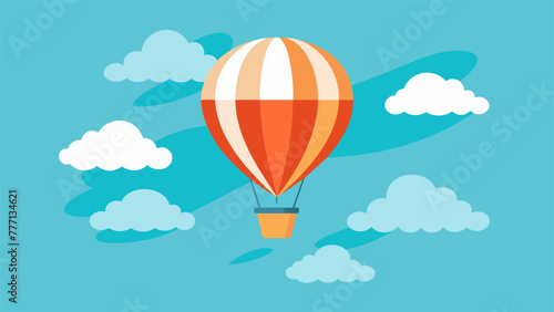A hot air balloon peacefully floating in the sky symbolizing the emotional stability and inner peace that helps individuals navigate through