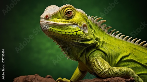 Captivating Lizard Close-Up on solid background. © flow