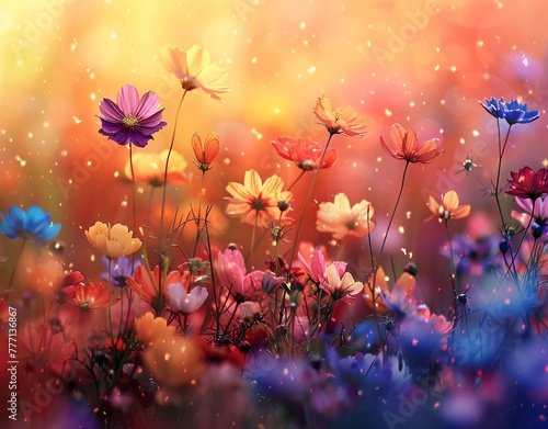 Vibrant Blossoms A Celebration of Nature's Palette Generative AI