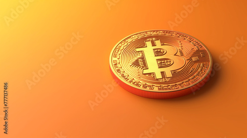 3D render of bitcoin