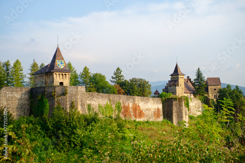 The Ostrožac Castle has a distinctive blend of medieval, Ottoman and European architectural styles Located in the town Cazin, Bosnia and Herzegovina, is a popular tourist attraction in the region.
