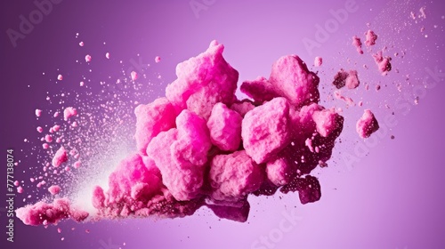 Exciting Pop Rocks on solid background.