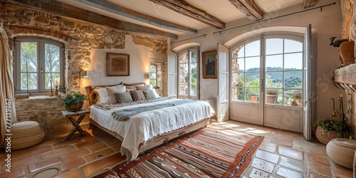 Beautiful villa bedroom in the south of france © piai