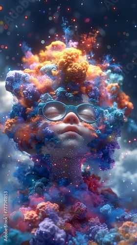 Immersive Cosmic Dreamscape:A Surreal and Captivating of the Subconscious Mind
