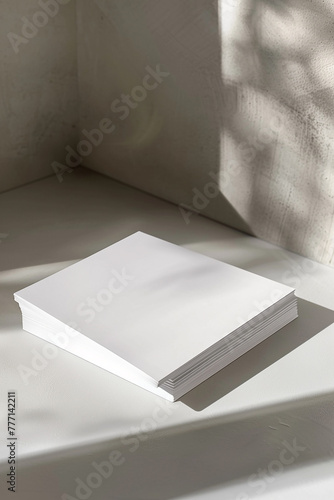 White blank book mockup generated.Ai